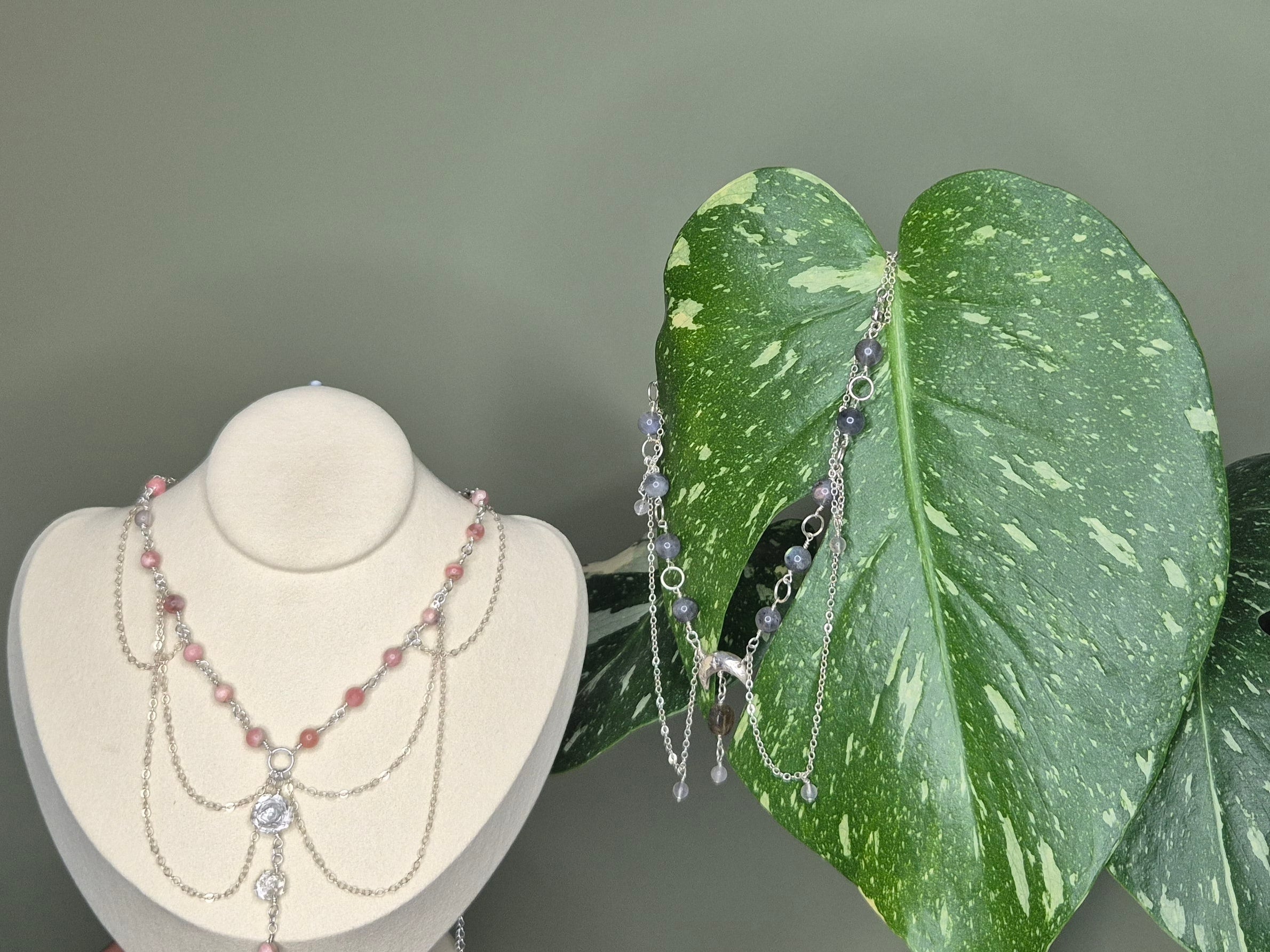 Collier Rose et Rhodochrosite L'Atelier de Gleti