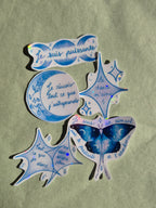 Stickers Lune et étoiles pour carnet de manifestation
