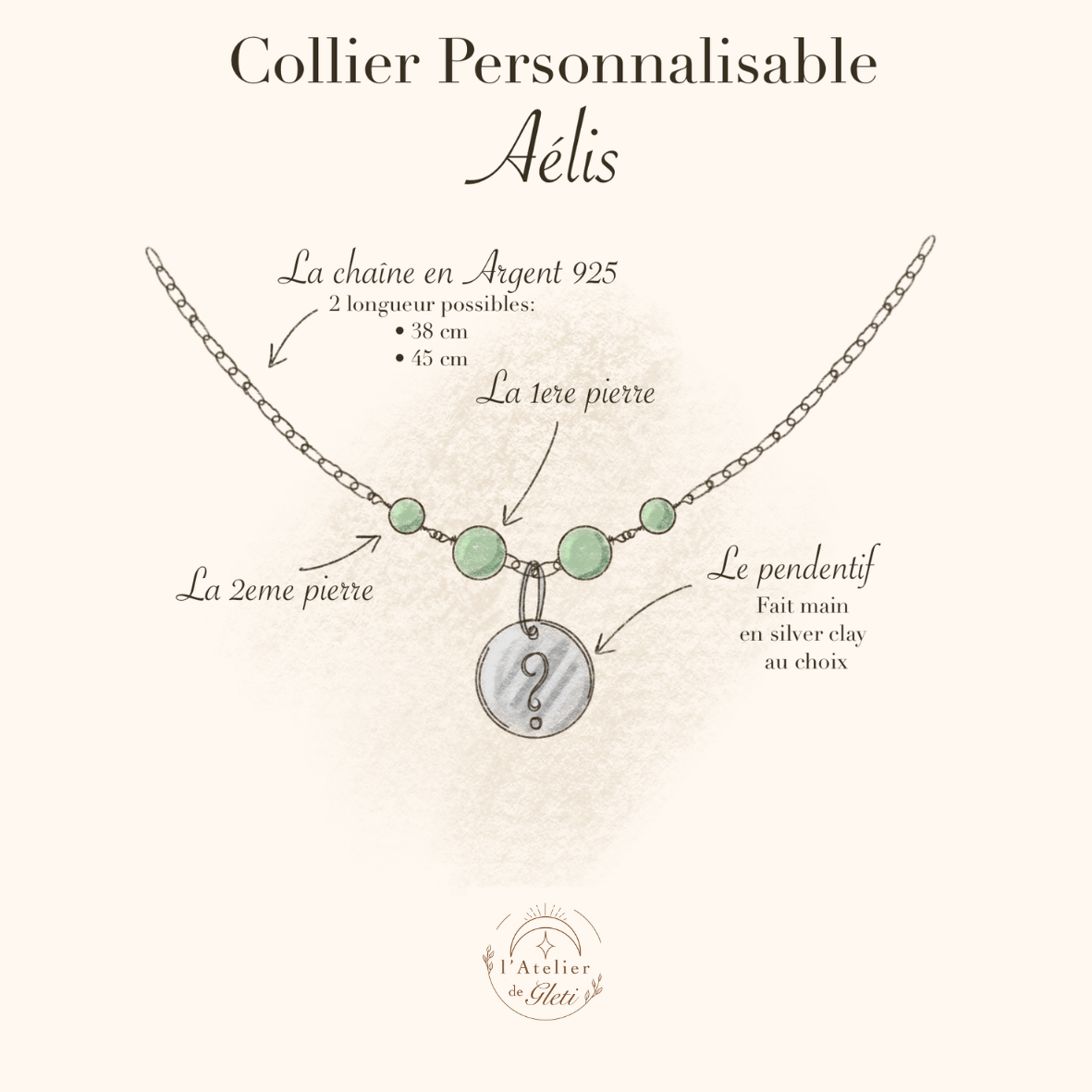 Collier "Aélis" - Personnalisable