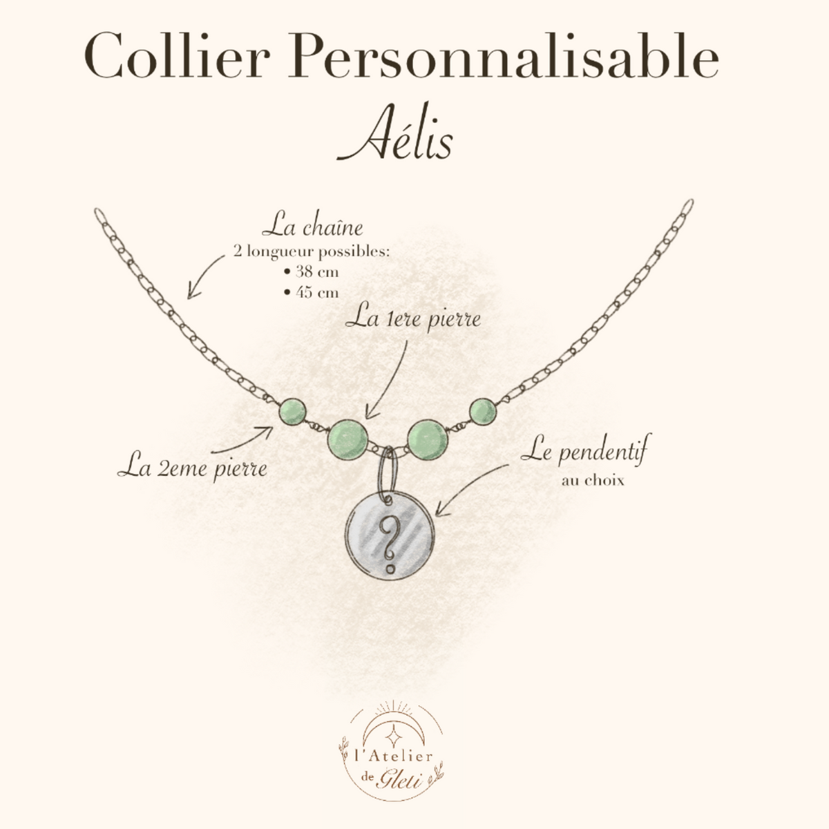 Collier "Aélis" - Personnalisable